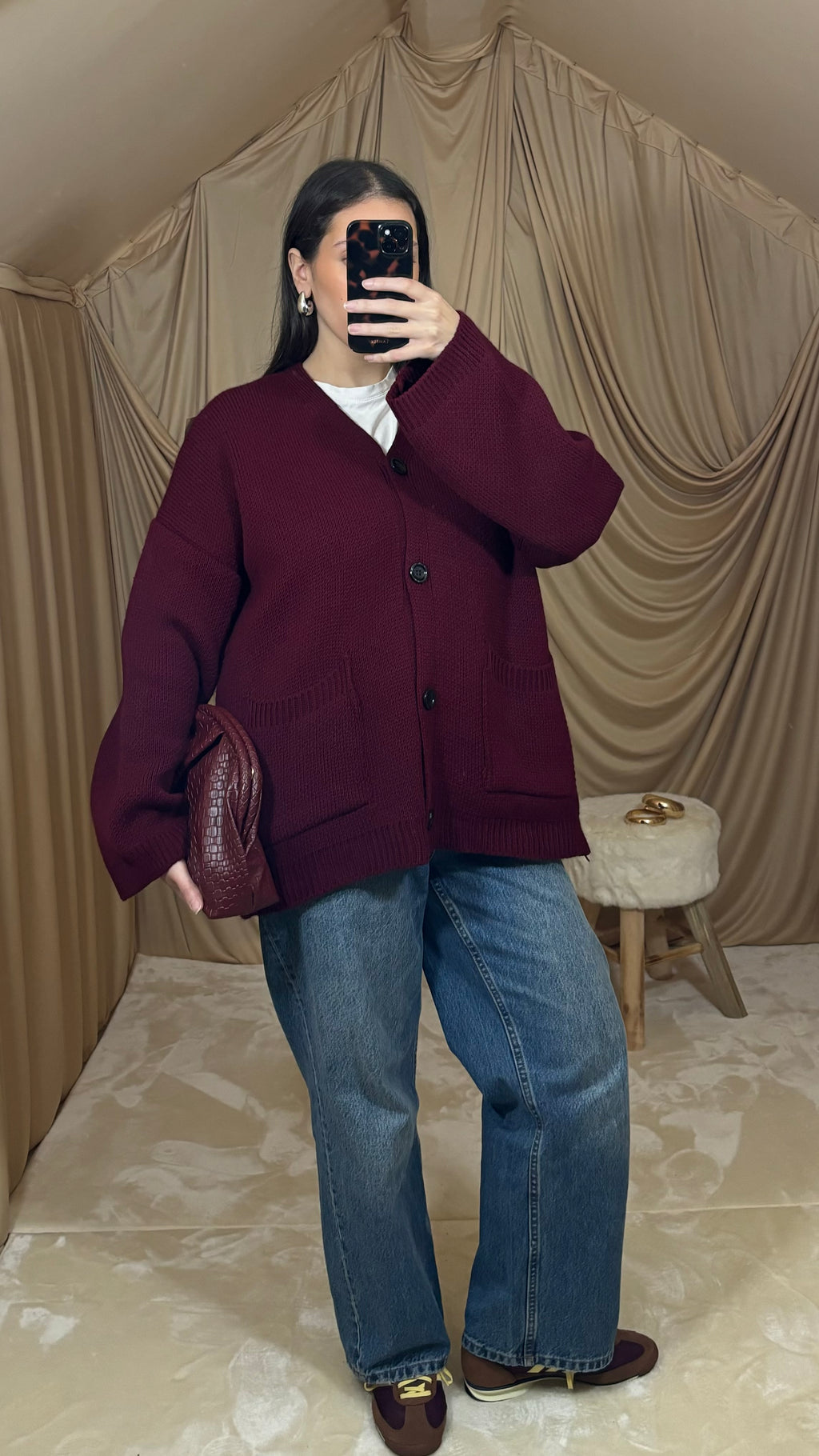Cardigan bordeaux