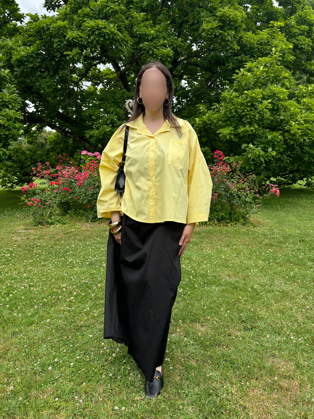 Chemise oversize jaune