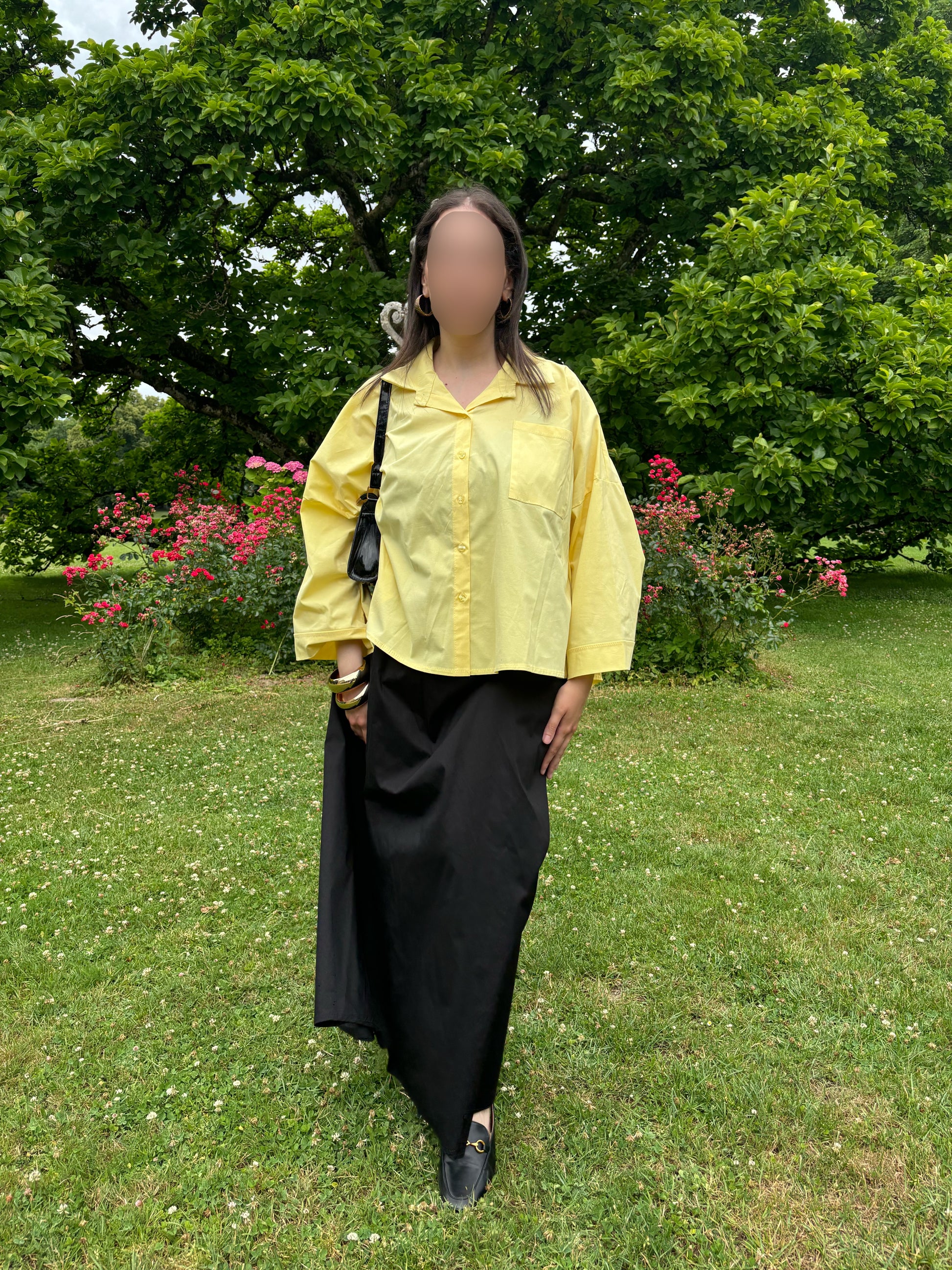 Chemise oversize jaune