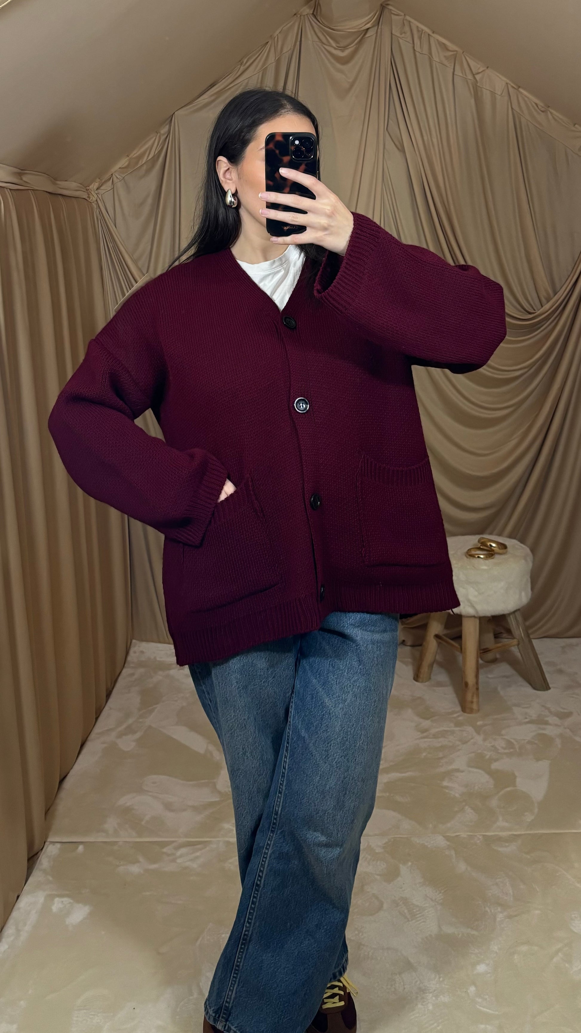 Cardigan bordeaux