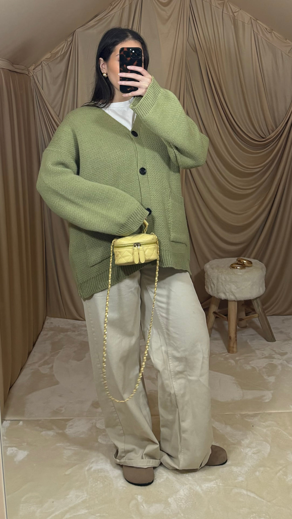 Cardigan olive