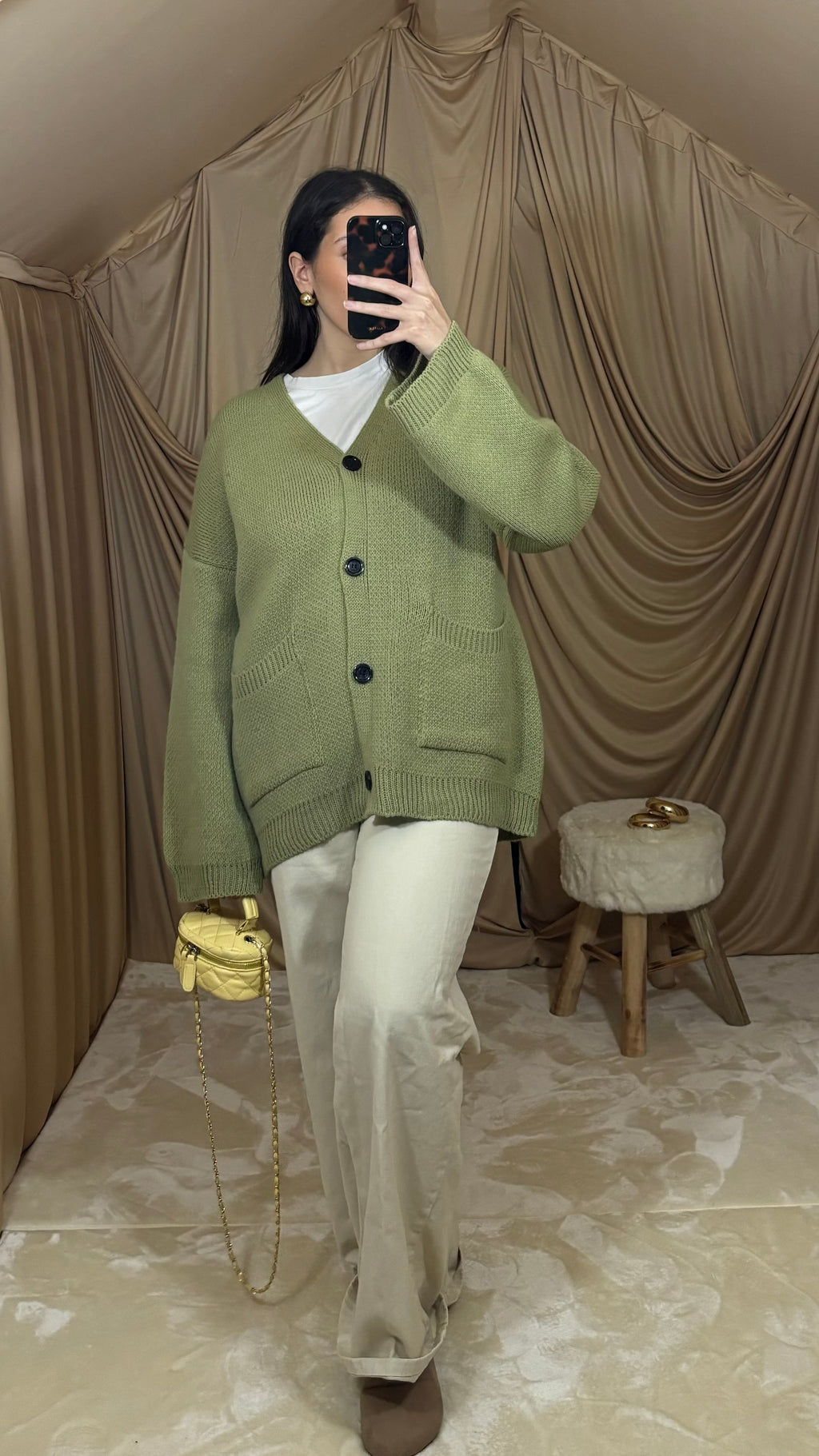 Cardigan olive