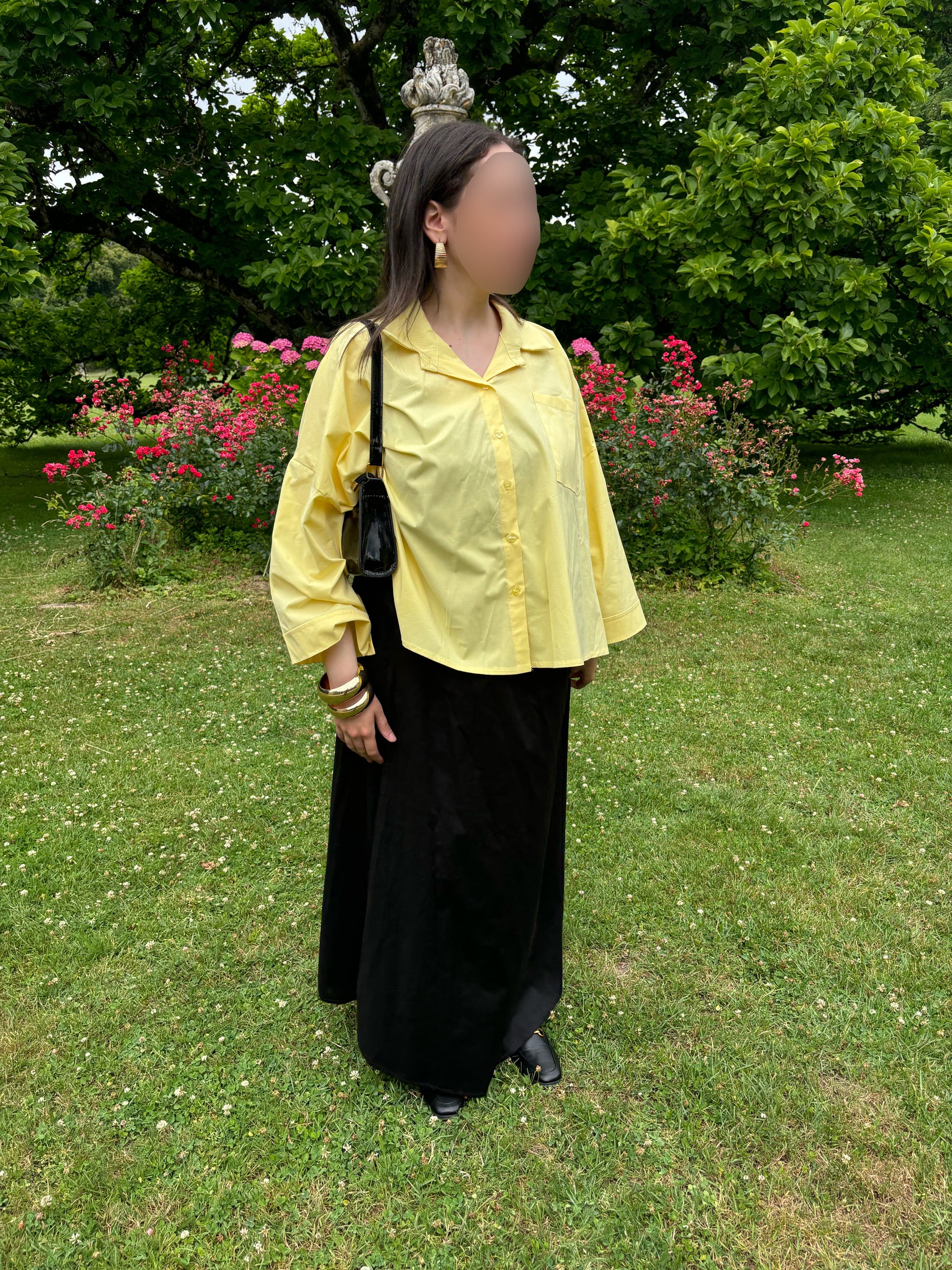Chemise oversize jaune