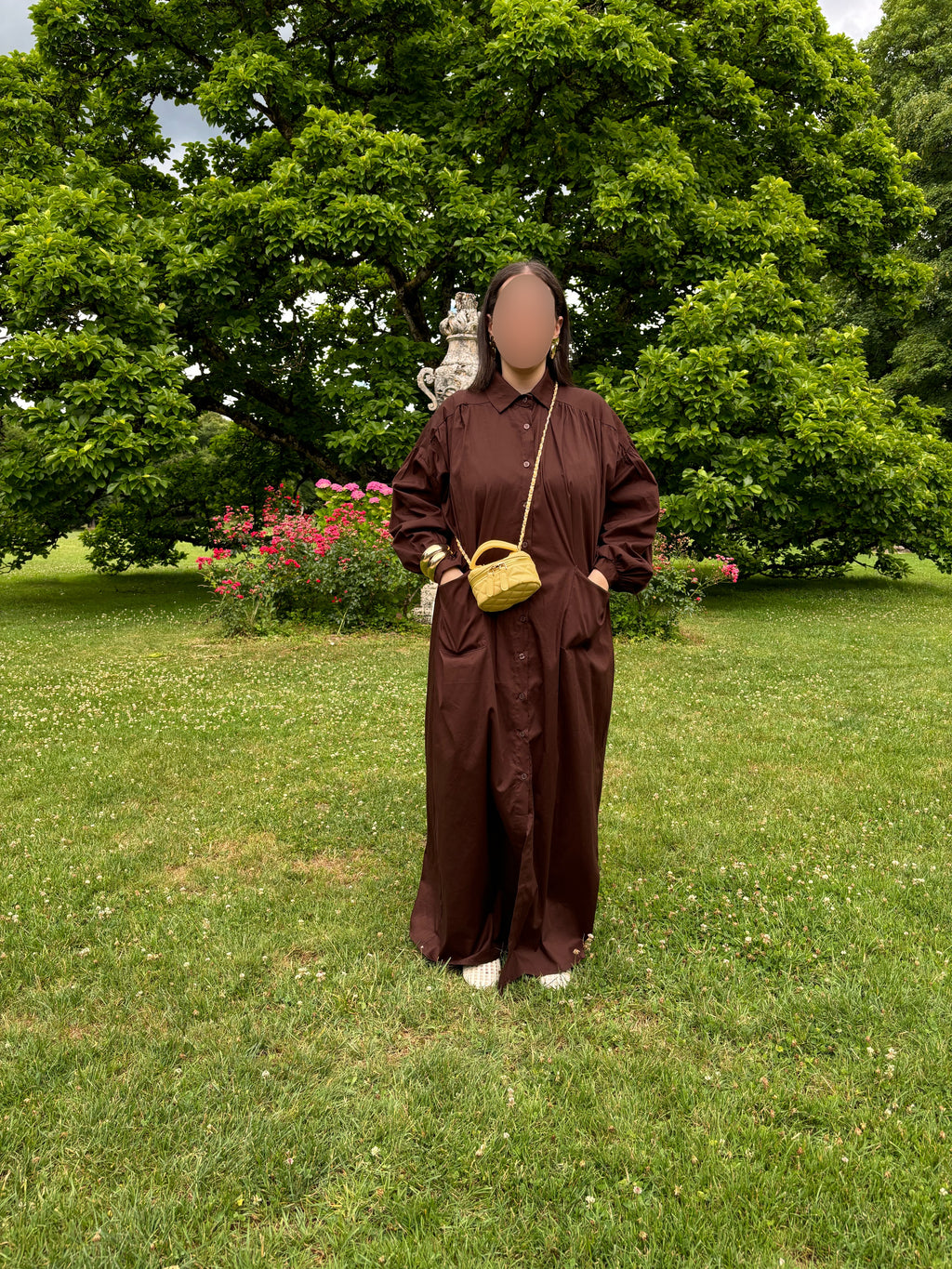 Robe chemise marron