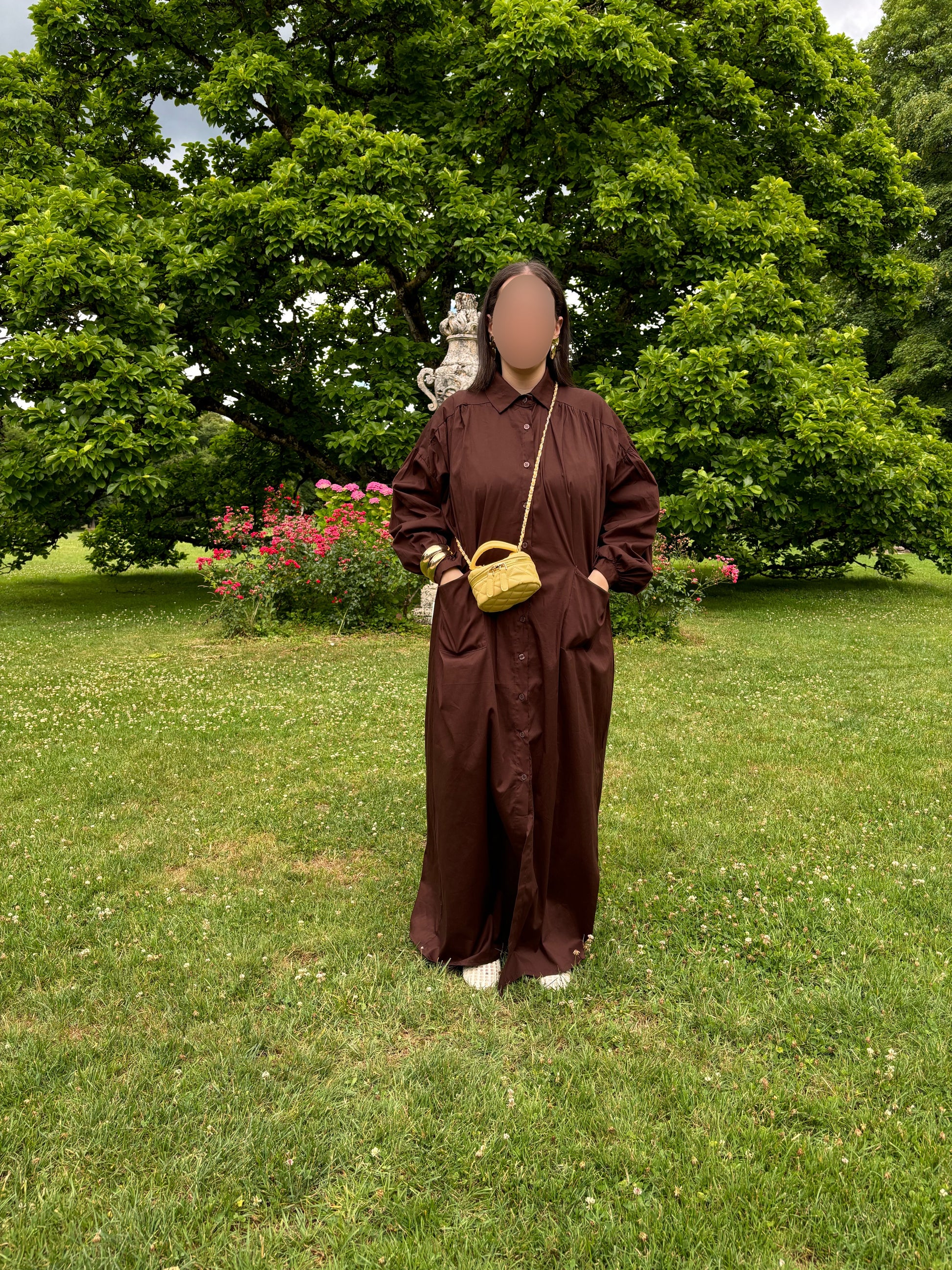 Robe chemise marron