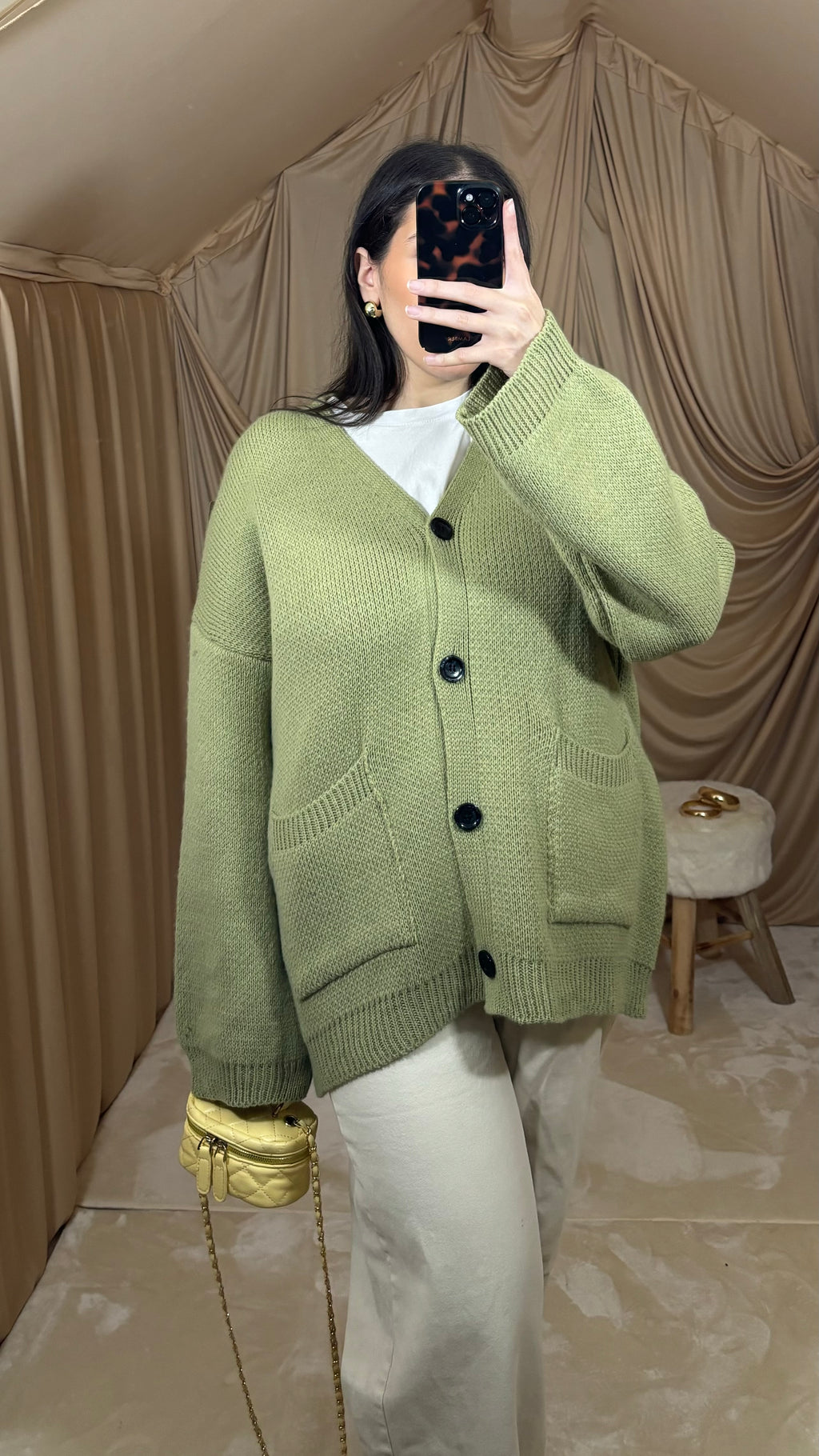 Cardigan olive
